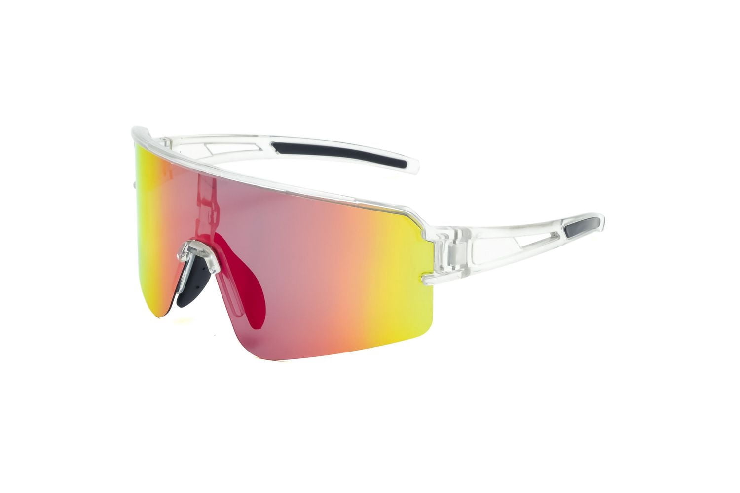 Athletic Works Clear and Red Shield Sunglasses