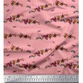 thumbnail image 1 of Soimoi Modal Satin Fabric Colorful Bird Print Fabric by the Yard 42 Inch Wide, 1 of 3