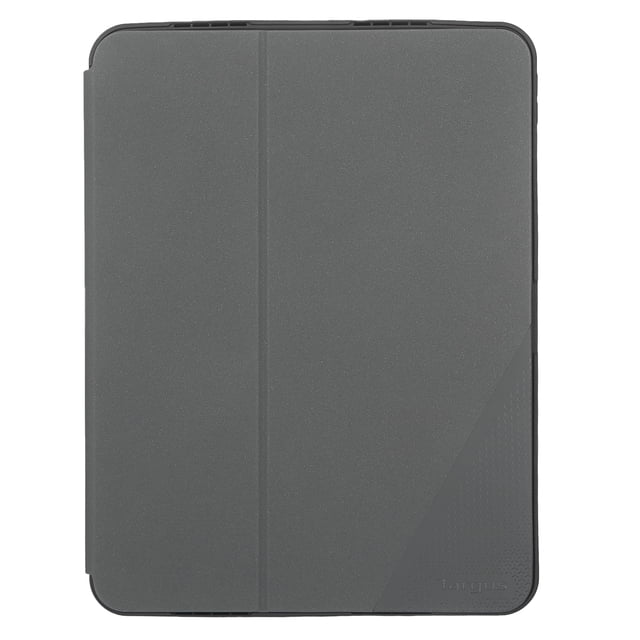 Targus Click-In™ Étui Rotatif pour iPad Pro® 11 Pouces (M4) à Affichage Fermé du Haut vers le Bas avec Couverture Texturée Gris Foncé et Motif diagonal Embossé du logo Targus, Conçu pour une protection contre les Chutes de Qualité Militaire, Rotation à 360°, Accès au port Précis et angles de Vision Polyvalents.
