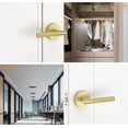 thumbnail image 3 of Poignées de Porte Mates Intérieures Moletées Intimité Poignées de Porte Levier de Porte Robuste pour Chambre Ou Salle de Bain Réversible Sans Clé pour Portes Gauche Droite AM, 3 of 6