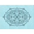 thumbnail image 1 of Ahgly Tapis Rectangulaire Électrique Bleu Lavable en Machine, 2 Pieds x 3 Pieds, 1 of 7