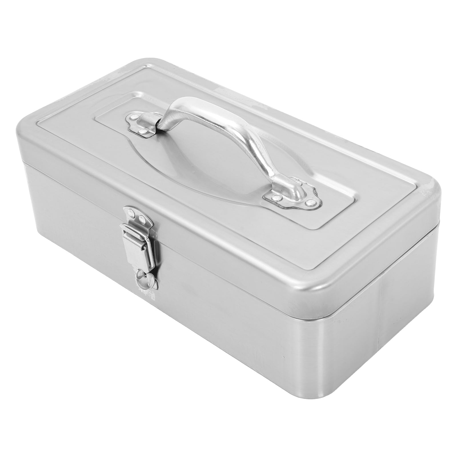 WRISTBIQUE Heavy Duty Stainless Steel Tool Storage Box Large Capacity for Home and Car