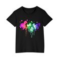 thumbnail image 2 of LSLJS T-shirt en Coton pour Garçons et Filles, Mode Mignon Col Rond Imprimé Tee Manches Courtes, Vêtements d'Été pour Filles, 2 of 5