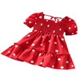 thumbnail image 3 of Robes Décontractées pour Petites Filles Manches Courtes à Pois Princesse Robe Élégante 0-5 Ans, 3 of 6