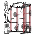 thumbnail image 1 of Yiwa 1600lb Power Cage, Multi-Functional Home Gym Squat Rack with Cable Crossover and Training Attachments, 1 of 10