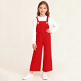 thumbnail image 2 of Children's Solid Color Pocket Jumpsuit, Mid Size Casual Overalls for Adults, Comfortable and Versatile, 2 of 9