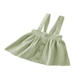 thumbnail image 2 of Toddler Baby Girl Suspender Skirt  Cute Adjustable Strap Button Front Overall Skirt, 2 of 7