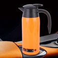 thumbnail image 1 of Electric Tea Kettle, 800ml Car Electric Kettle, Portable Stainless Steel Making Coffee Cooking Noodles For Boiling Water Tea Orange, 1 of 8