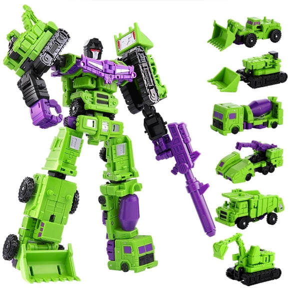 6-in-1 Transformer Toys Generations War for Cybertron Devastator Figure Gift Set,Advanced Precision Deformation Series