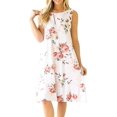 thumbnail image 1 of CPOKRTWSO Robe Midi Décontractée d'Été Sans Manches à Poches Imprimée Florale pour Femmes, 1 of 4