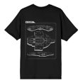 thumbnail image 2 of Star Trek Deep Space Nine U.S.S. Defiant Schematic Black T-Shirt, 2 of 3