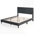 thumbnail image 2 of Costway Queen Size Bed Frame with Button-Tufted Headboard & Wooden Slats Easy Assembly, 2 of 10