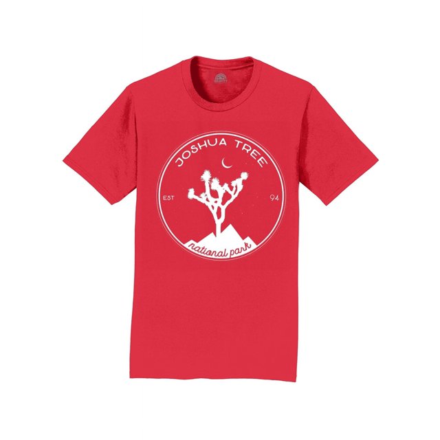 Gravity Outdoor Co. Joshua Tree Mens T-Shirt - White Logo - Red - Small