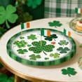 thumbnail image 2 of St. Patrick's Day Party Plates Set Disposable 7 inch and 9 inch Green Paper Plates with Trefoil Design Happy St. Patrick's Day Lettering, 2 of 6