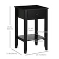 thumbnail image 3 of HOMCOM Ensemble de 2 Tables d'Appoint, Tables de Bout avec Tiroir et Tablette Inférieure, 3 of 10