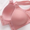 thumbnail image 4 of Lenpel Front Closure Bras for Women Plus Size Wireless Full Coverage Supportive Push up Bras Comfortable Everyday Bralettes(Pink,XX-Large), 4 of 6