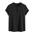 thumbnail image 5 of Weiqiqre Men's 2 Piece Outfits Linen Set Short Sleeve Shirt Top and Drawstring Waist Vacation Short Sets, 5 of 5