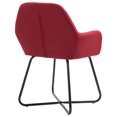 thumbnail image 3 of vidaXL Dining Chairs 4 pcs Wine Red Fabric, 3 of 5