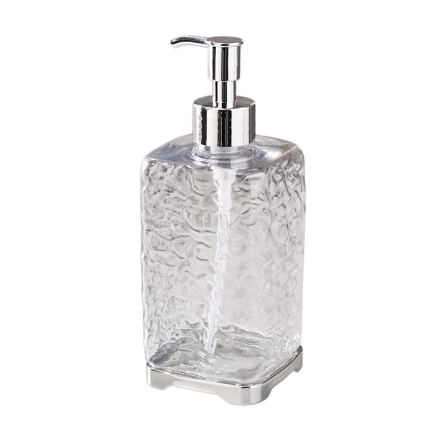 JilgTeok 2 Packs 450ml Ripple Pattern Hand Soap Dispenser Pump Bottle for Bathroom Kitchen Refillable Liquid Soap Lotion Shampoo Dispenser Plastic Hand Wash Station Supplies
