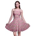thumbnail image 1 of Bimba Floral Printed Women Smocked Waist Top Spaghetti Strap Mini Sun Dress-Large, 1 of 5