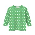 thumbnail image 4 of COM1950s Chemises pour Filles, Mode Enfant Couleur Unie Manches 3/4 Col Rond Hauts/chemise, 4 of 8