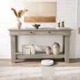 thumbnail image 3 of Table Console Rustique de 54 Pouces avec Tiroirs - Table d'Entrée en Bois avec Tablette Ouverte pour Sofa, Couloir et Salon, 3 of 8