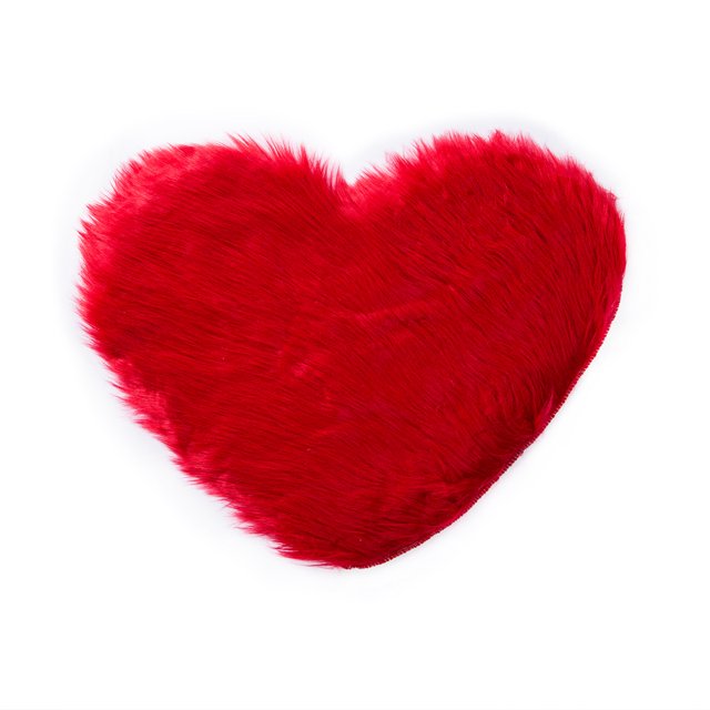 Heart Shaped Shaggy Faux Fur Fluffy Rug Hairy Carpet Floor Mat Home Bedroom
