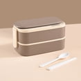 thumbnail image 2 of Boîte à Lunch Bento en Acier Inoxydable 304 à Double Couche, Boîte à Lunch Scellée et Compartimentée pour Étudiants et Travailleurs de Bureau, Boîte à Lunch Portable, Boîte de Conservation pour la Maison et le Travail, Boîte à Lunch en Acier Inoxydable, 2 of 3