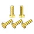 thumbnail image 1 of Unique Bargains Brass Hex Bolts, M10x30mm 5 Pack Fully Thread Grade 4.8 Machine Screws, 1 of 4
