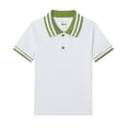 thumbnail image 1 of T-shirts Garçons Été Manches Courtes Classique Ample Doux Colorblock Polo Vert 11-12 Ans, 1 of 2