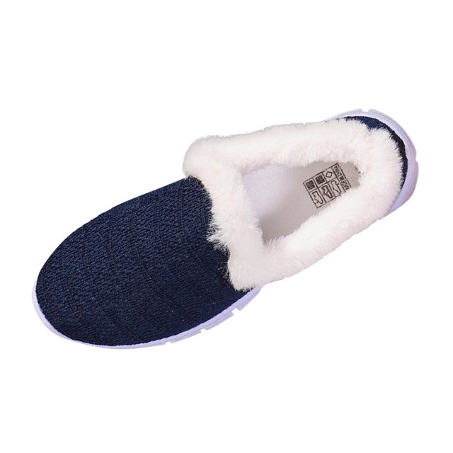Flats Shoes Women Flying Mesh Wool Round Toe Closed Toe Shallow Mouth Solid