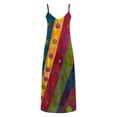 thumbnail image 5 of Babysbule Liquidation Robes d'Été pour Femmes, Robe d'Été Décontractée pour Femmes à Imprimé, Col en V, Sans Manches, Grande Taille, à Bretelles Spaghetti, 5 of 5