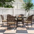 thumbnail image 4 of Outsunny 7 Pieces Patio Dining Set for 6, Aluminum Patio Table and Chairs, 4 of 10