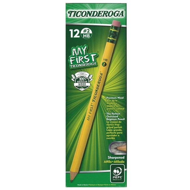 Dixon Ticonderoga My First Crayons, #2 HB Lead, Jaune, 24 Unités