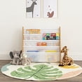 thumbnail image 2 of Humble Crew, Natural/White Kids Book Rack Storage Bookshelf with Deep Sleeves, Universal, 2 of 5