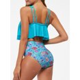 thumbnail image 3 of Women Two Pieces Swimsuit Ruffles Print Bikini Set Bathing Suits Swimwear, 3 of 8