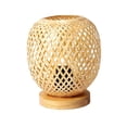 thumbnail image 1 of TISHITA Wicker Table Lamps Rustic Desk Lamp Bamboo Woven Table Lamp Accessories Simple Japanese for restaurant and home Office Bedside Photo Props, 1 of 8