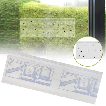 WHEANG Transparent Fly Sticker Window For Indoors Sticky Strips For Indoors Catcher Clear