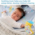 thumbnail image 3 of CHOK Educational Cell Phone Toy for Infant with Removable Teether Electronic Learning Toy with Lights  Songs Toy Phone for Kids- Yellow, 3 of 7