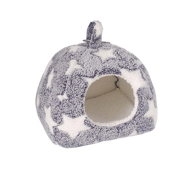 Small Animal Hideout Cave for Guinea Pigs Rats Hamsters, Warm Cozy Wooden Pet House Hut, Indoor Outdoor Cage Accessories for Small Pets