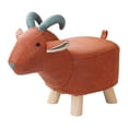 thumbnail image 1 of Repose-pieds Animal Repose-Pieds Chaise pour Changer de Chaussures Pouf Multifonction Mignon pour Pièce Mouton Rouge, 1 of 8