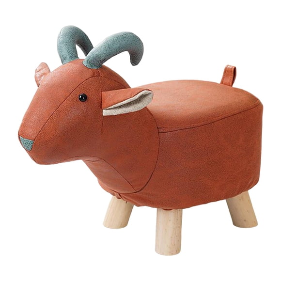Animal Footstool Portable Footrest Ottoman for Porch, Playroom, Living Room