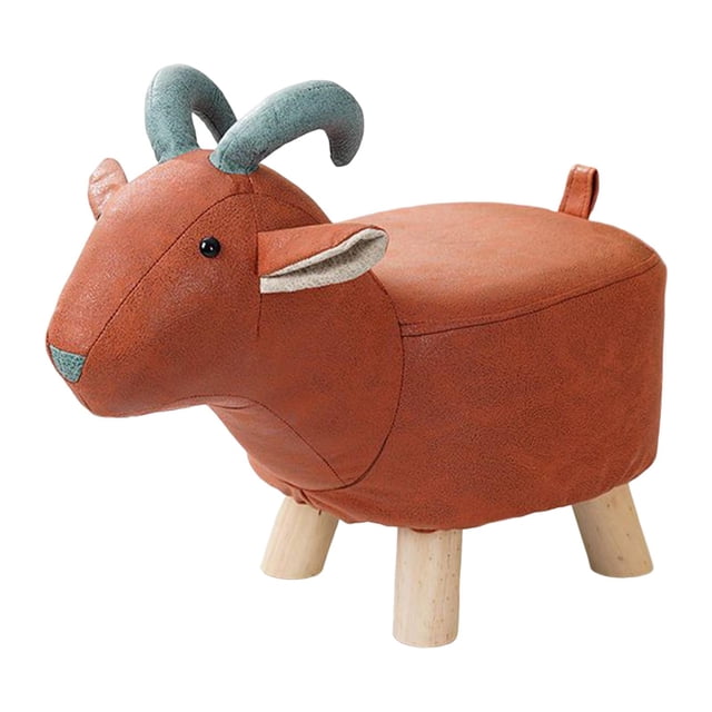 Repose-pieds Animal Repose-Pieds Chaise pour Changer de Chaussures Pouf Multifonction Mignon pour Pièce Mouton Rouge