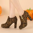 thumbnail image 2 of Unique Bargains Women's Chunky High Heel Platform Round Toe Ankle Boots, 2 of 7