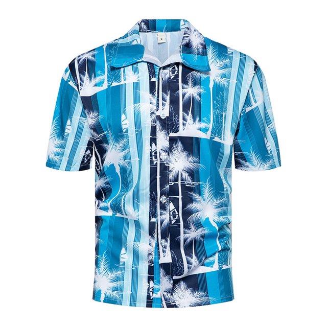 Men's Hawaiian Shirt Tropical Beach Shirts