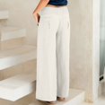 thumbnail image 4 of Pantalon en Coton et en Lin pour Femmes Large et Large avec Poches, 4 of 7