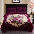thumbnail image 1 of Thick Warm Winter Fleece Blanket For King Bed 2 Ply Reversible Soft Raschel Blanket,85"x93",10lb, 1 of 8