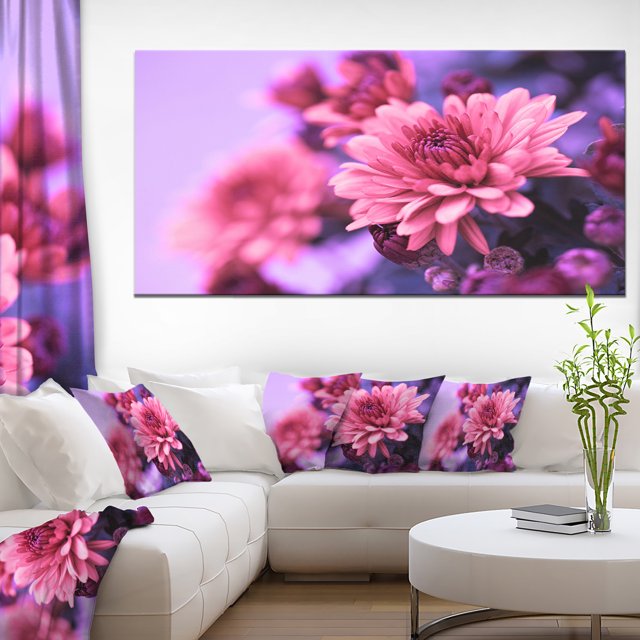 Chrysanthème Automnal Coloré - Impression sur Toile Florale