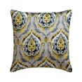 thumbnail image 1 of Throw Pillow Covers, Gray 18"x18" (45x45 cm) Throw Pillow Covers, Satin Damask Printed Throw Pillows For Sofa, Damask Pattern Contemporary Style - Fiery Damask, 1 of 3
