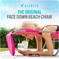thumbnail image 3 of Ostrich la Chaise Longue de Plage Extérieure Légère 3N1 Originale avec Repose-Pieds, Rose, 3 of 15